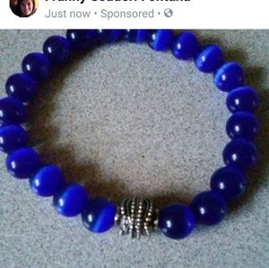 Blue Crystal Beaded Bracelet